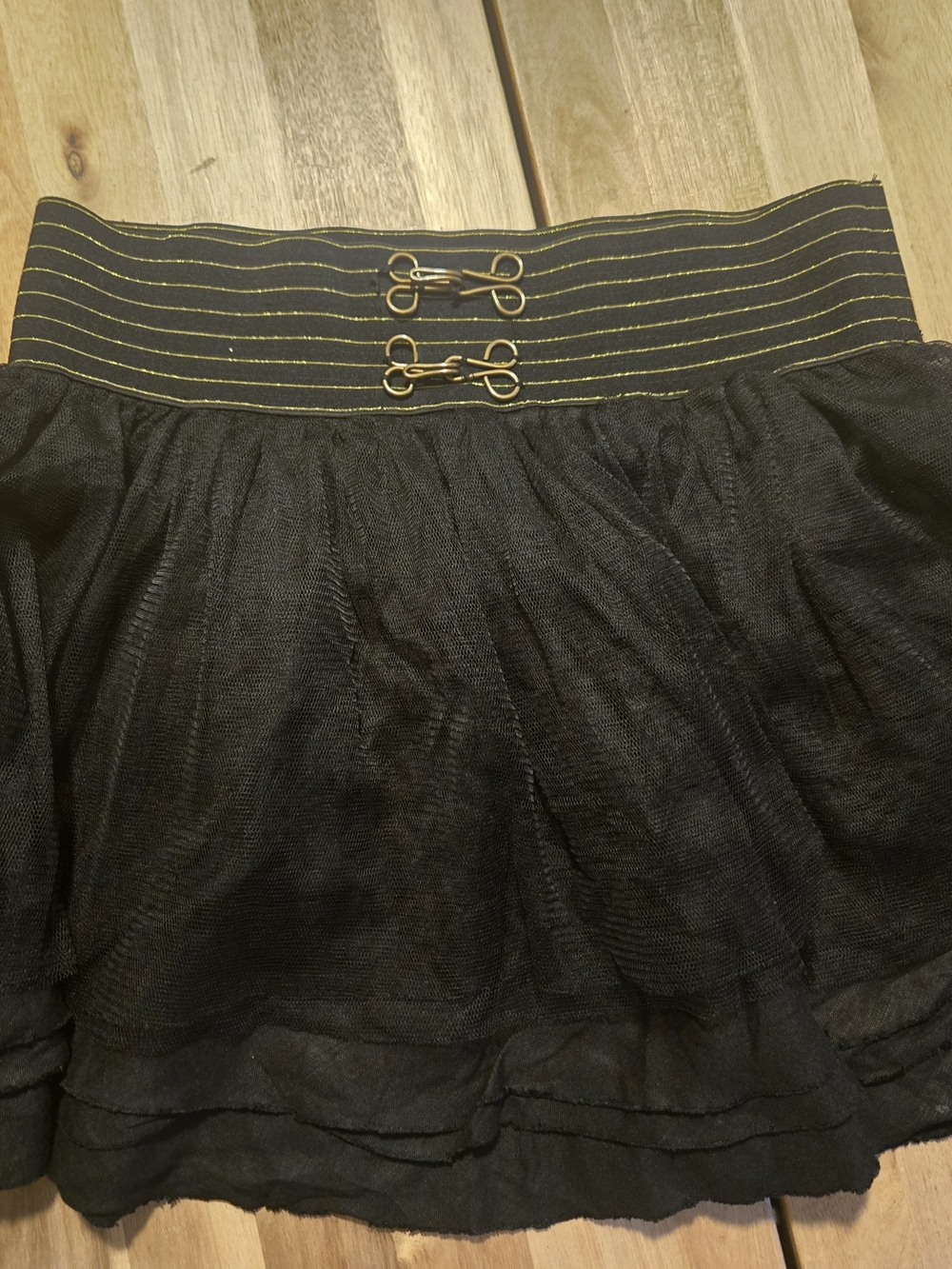 Vintage Forever 21 XXI / Twist Black Mesh Tutu Mini Skirt
